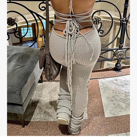 2 Piece Stacked Knit Jumpsuit - Picture 2 of 3